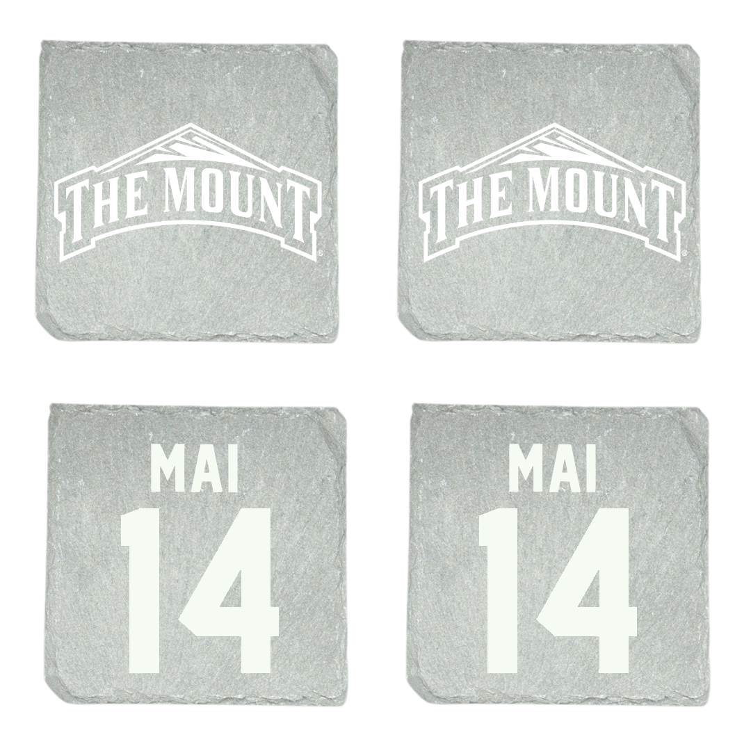 Mount St. Mary's University Rugby (M) Stone Coaster (4 Pack)  - #14 Nasir Mai