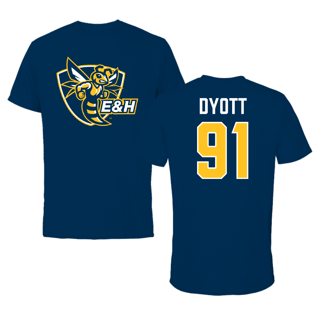 Emory & Henry College Lacrosse (M) Navy Tee - #91 Kyle Dyott
