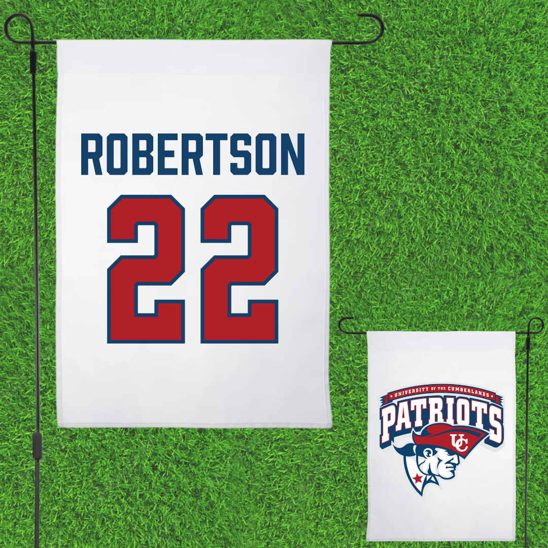 University of the Cumberlands Soccer (W) White Garden Flag - #22 Tori Robertson