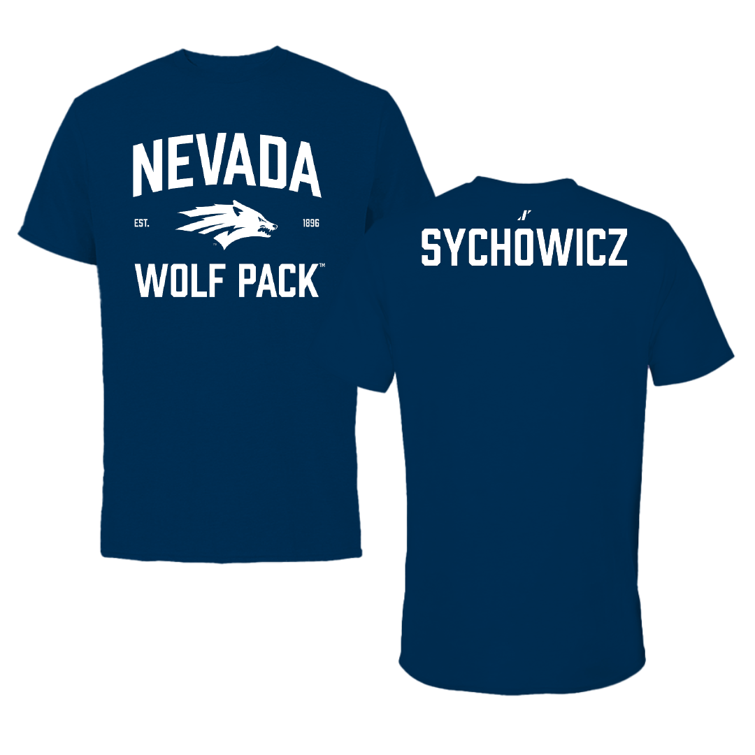 University of Nevada Cheer Navy General Performance Tee - Millie Sychowicz
