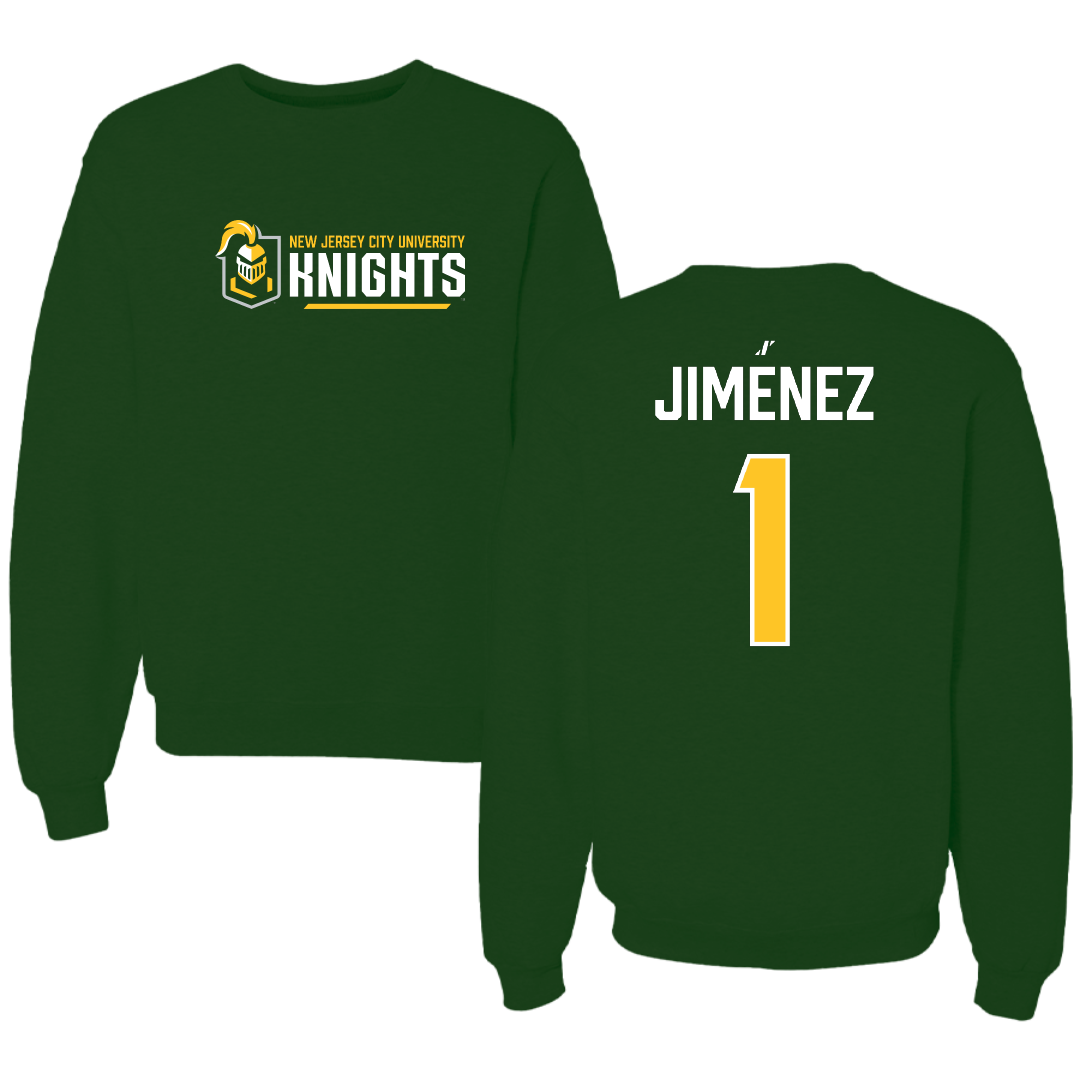 New Jersey City University Basketball (W) Forest Green General Crewneck - #1 Melanie Jimenez