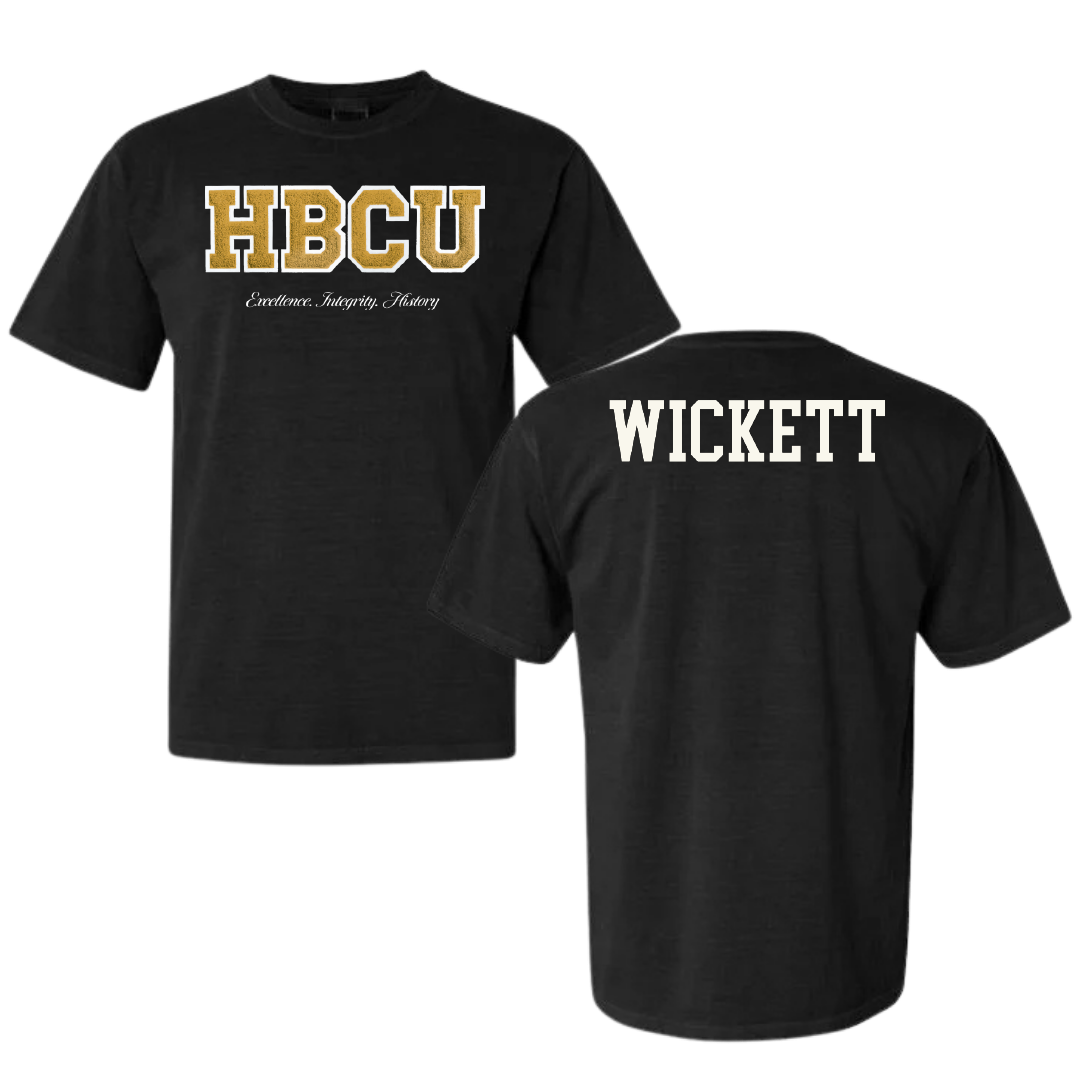 Alabama State University TF and XC Black HBCU Varsity Comfort Colors Tee - Taliah Wickett