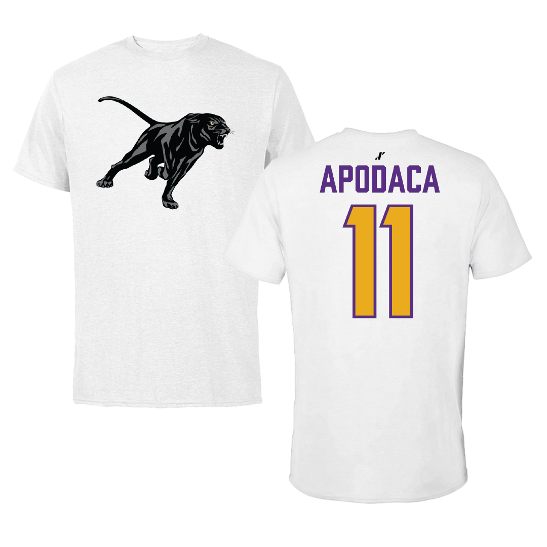 Prairie View A&M University Soccer White Tee - #11 Emily Apodaca
