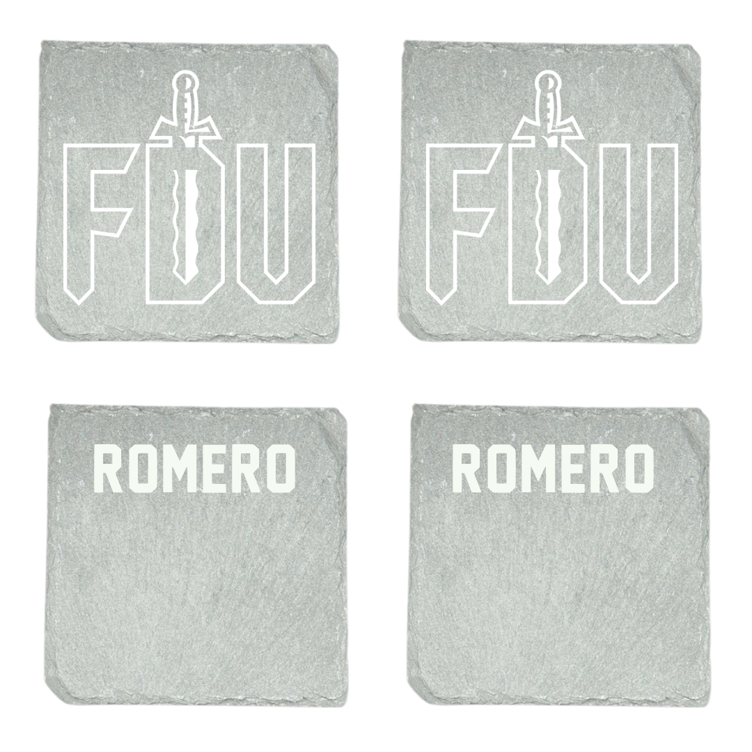 Fairleigh Dickinson University-Metropolitan Campus TF and XC Stone Coaster (4 Pack)  - Zander Romero