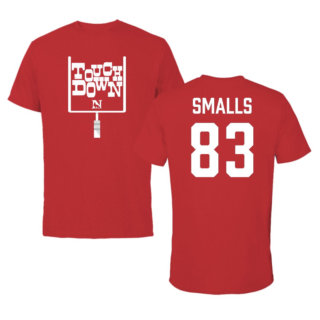 Newberry College Football Red Touchdown Performance Tee - #83 Bryce Smalls