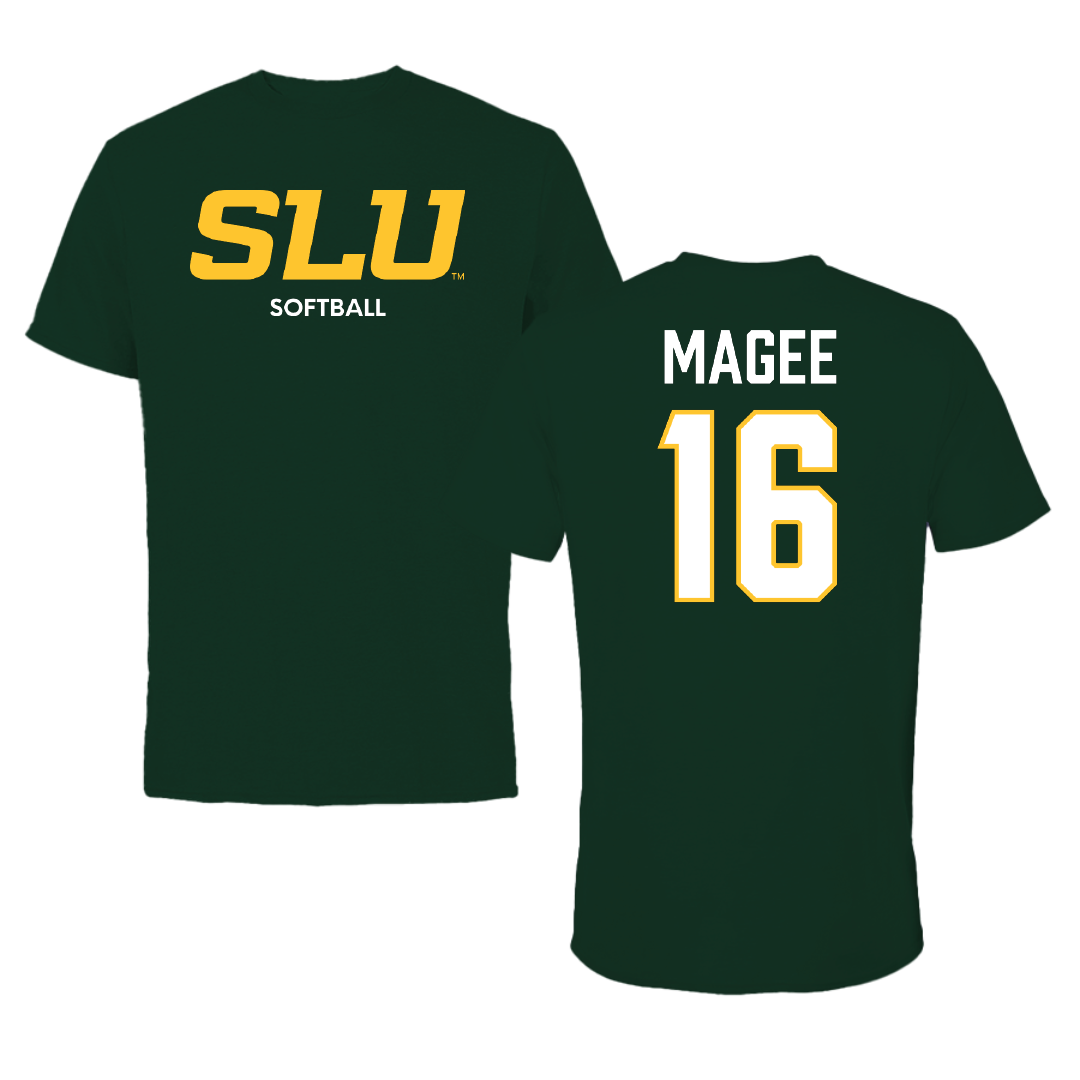 Southeastern Louisiana University Softball Forest Green Tee - #16 Chloe Magee