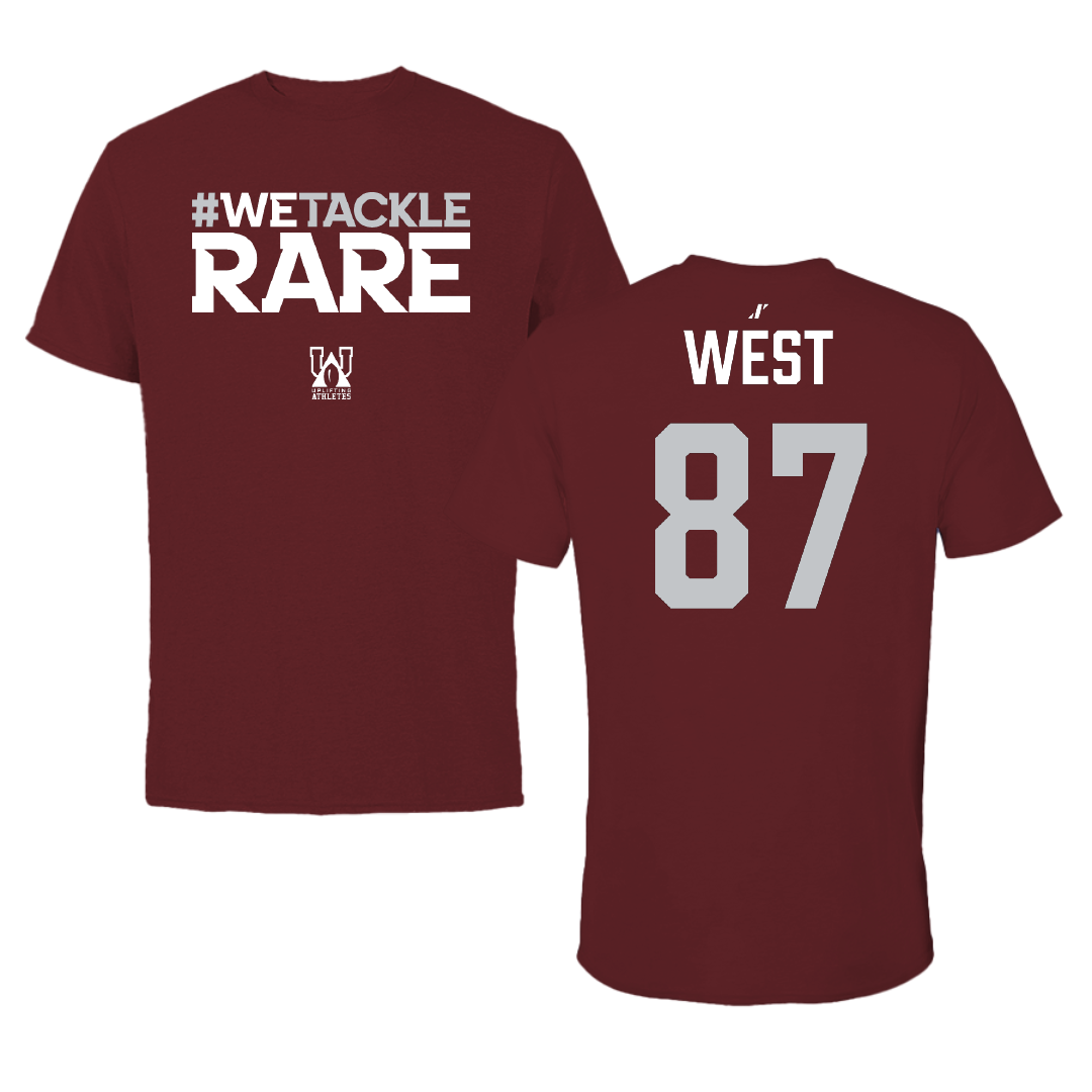 Mississippi State University Football Maroon Uplifting Athletes Performance Tee - #87 Sam West