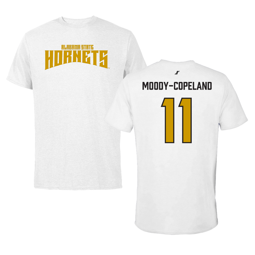 Alabama State University Football White Classic Tee - #11 Aydden Moody-copeland