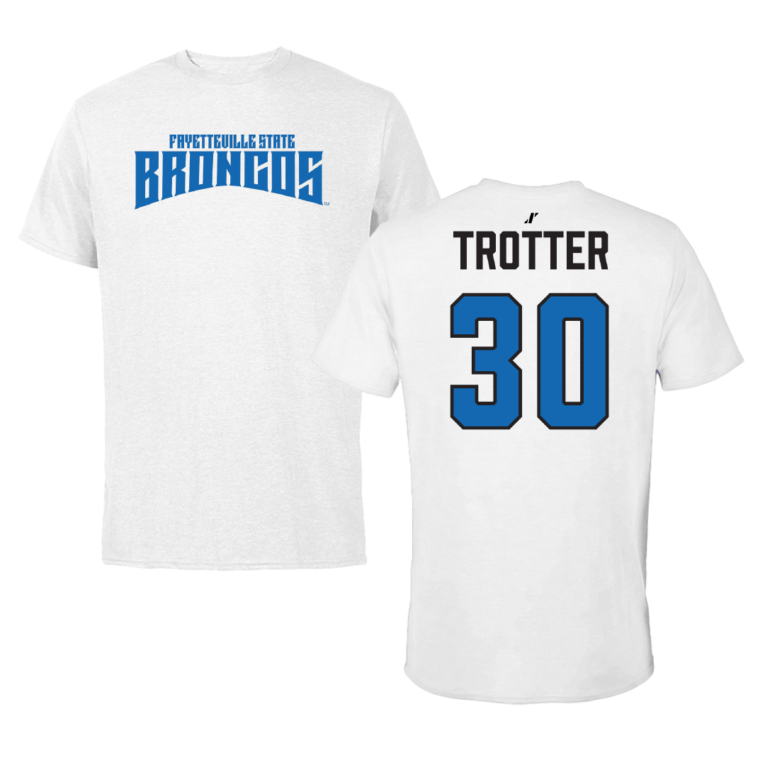Fayetteville State University Basketball (W) White Classic Performance Tee - #30 Talia Trotter