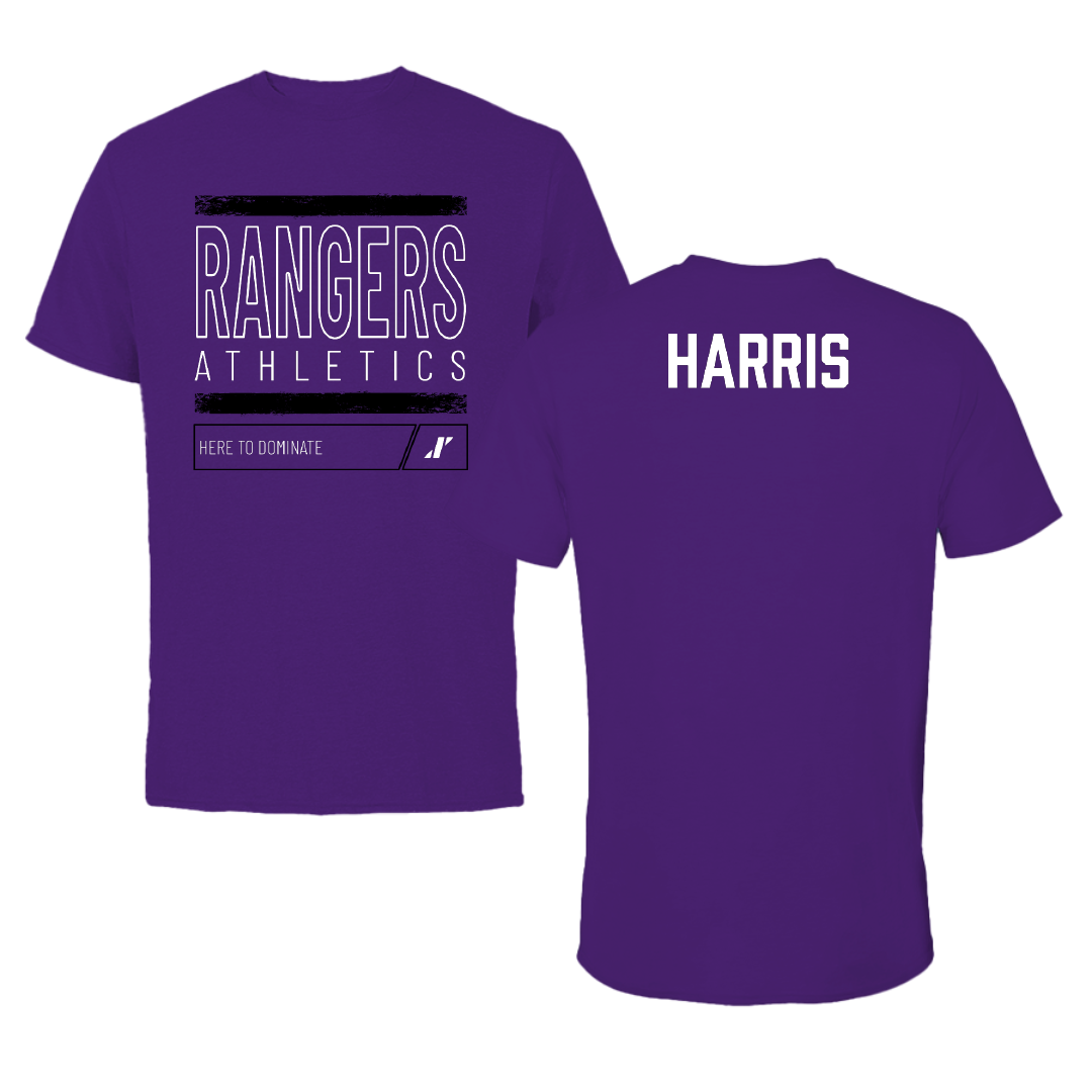 Ranger College TF and XC Purple Dominate Performance Tee - Markel Harris