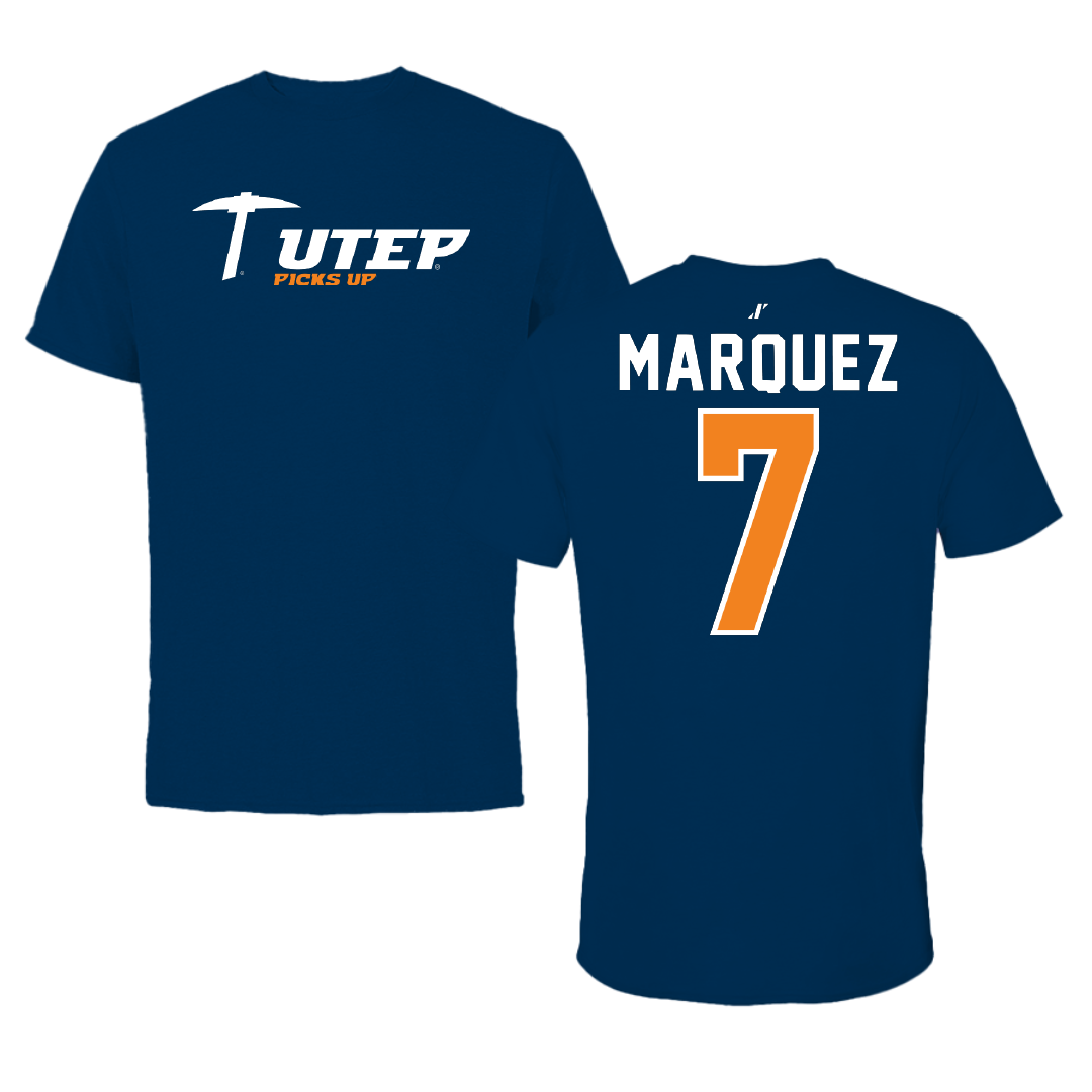 University of Texas at El Paso Softball Navy General Tee - #7 Cece Marquez