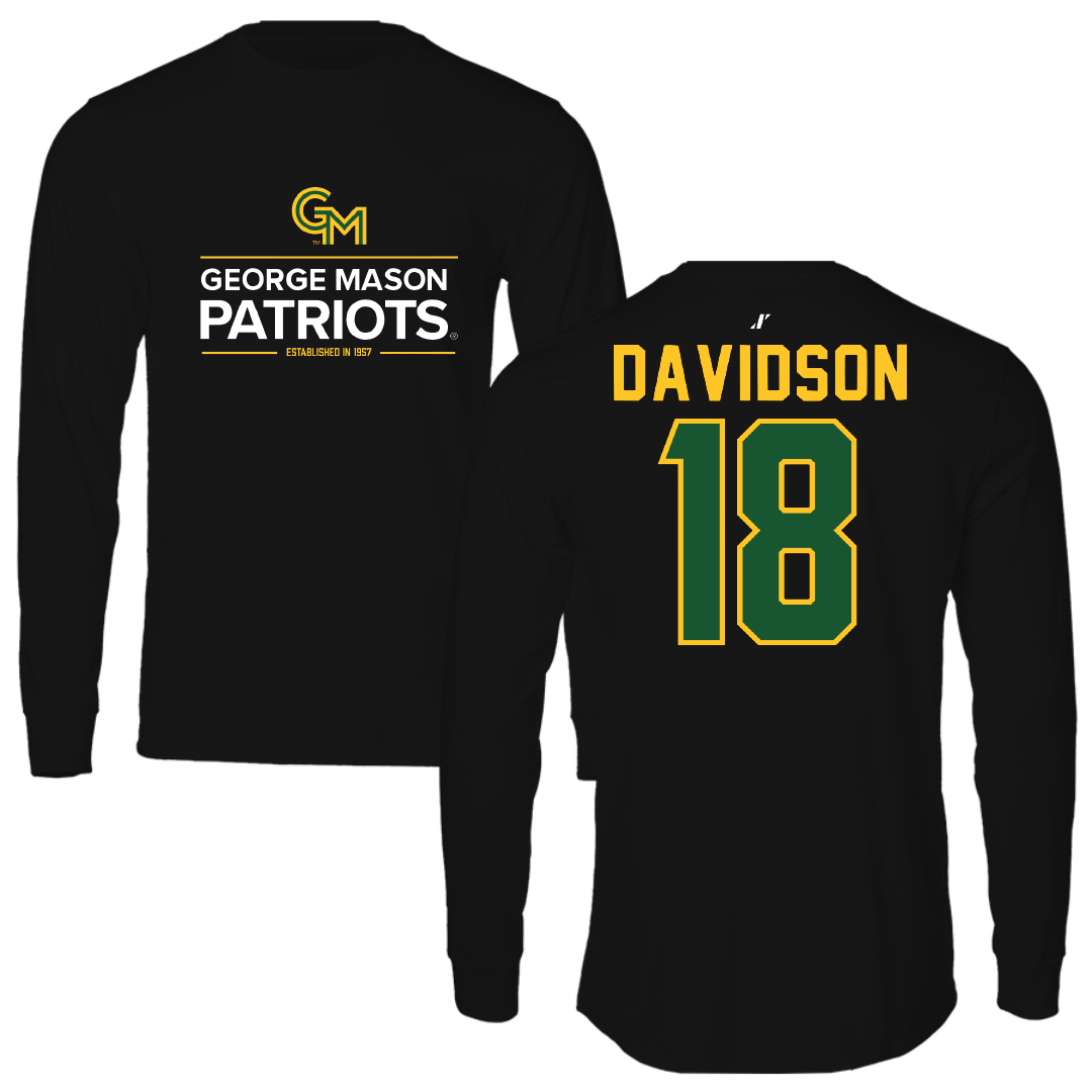 George Mason University Soccer Black General Performance Long Sleeve - #18 Sophie Davidson