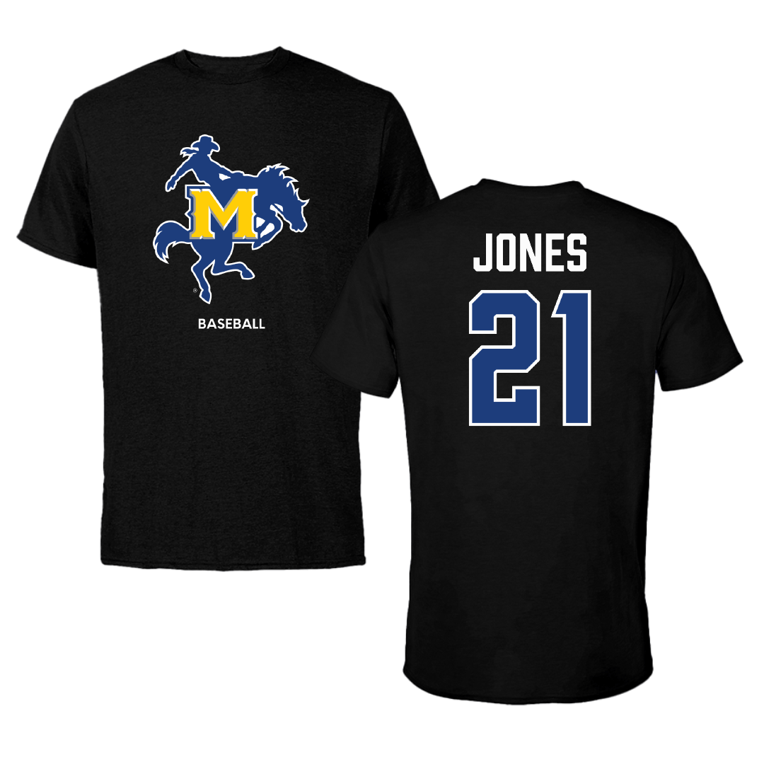 McNeese State University Baseball Black Tee - #21 Joshua Jones