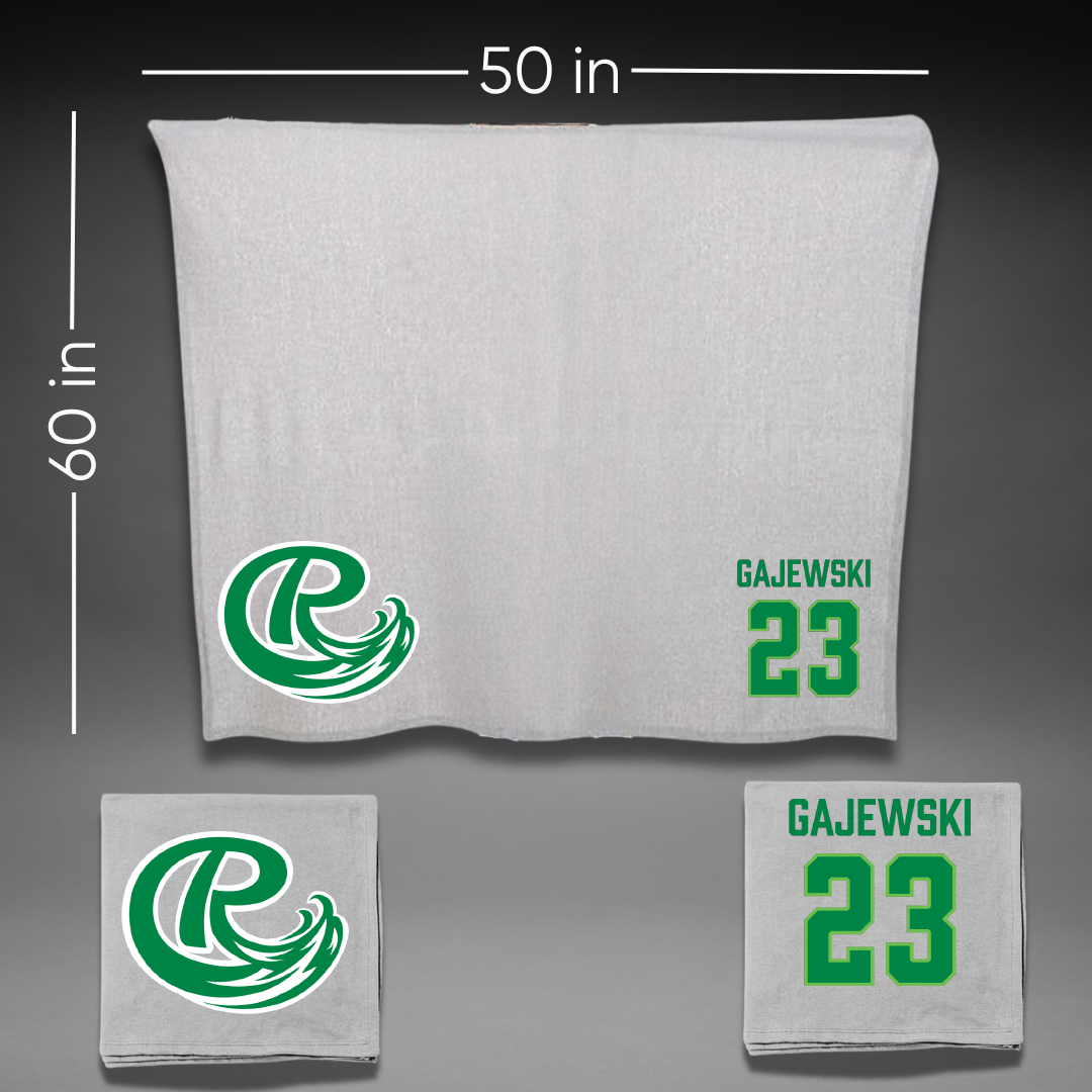 Roosevelt University Volleyball Gray Blanket - #23 Adrian Gajewski