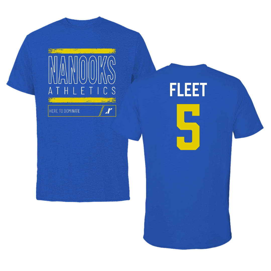 University of Alaska Fairbanks Ice Hockey (M) Blue Dominate Tee - #5 William Fleet