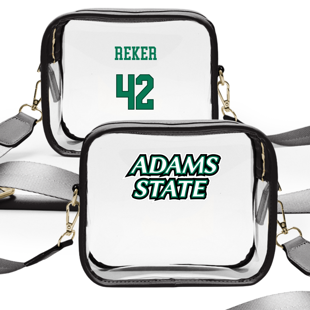 Adams State University Baseball Black Clear Stadium Bag - #42 Seth Reker