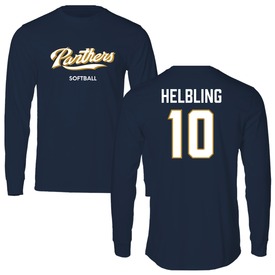 Florida International University Softball Navy Long Sleeve - #10 Grace Helbling