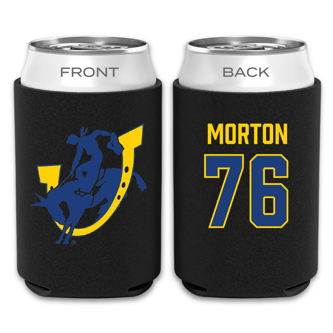 Southern Arkansas University Football Black Can Cooler - #76 Sam Morton