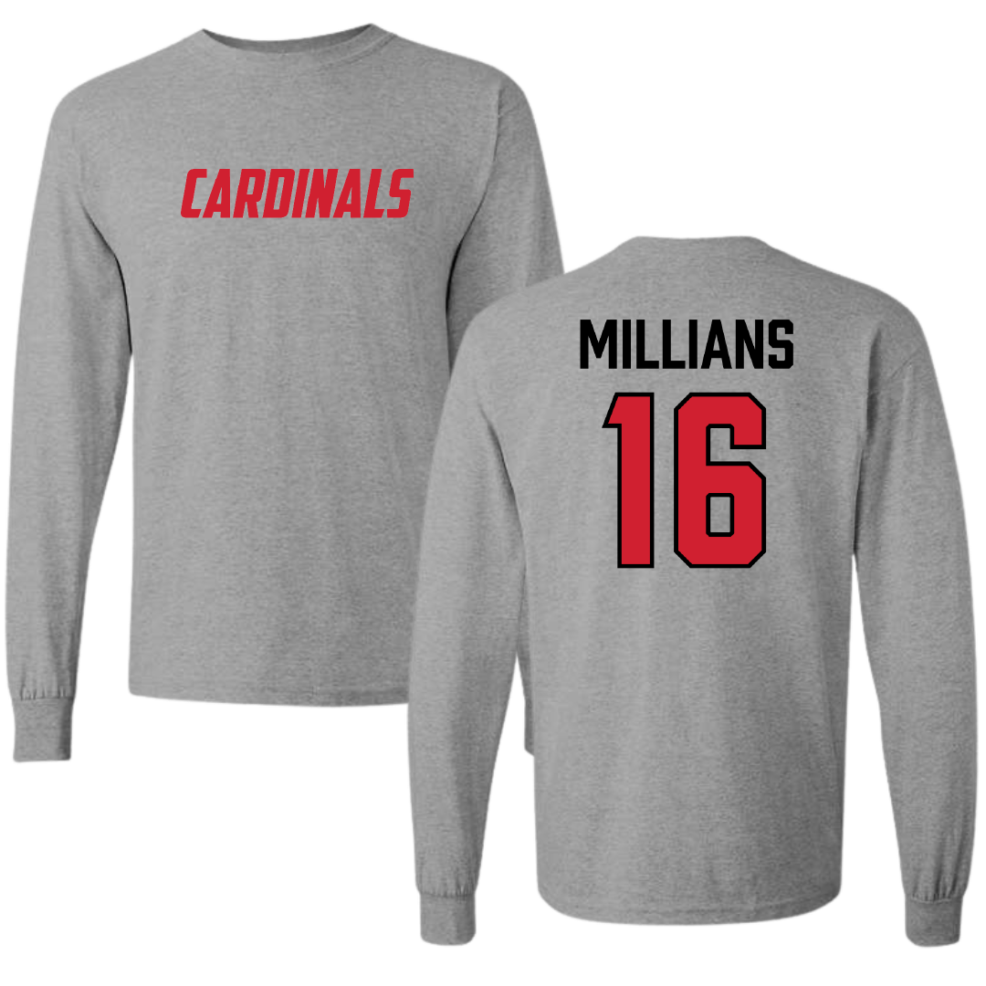 Wheeling University Baseball Sport Gray Long Sleeve - #16 Gavin Millians
