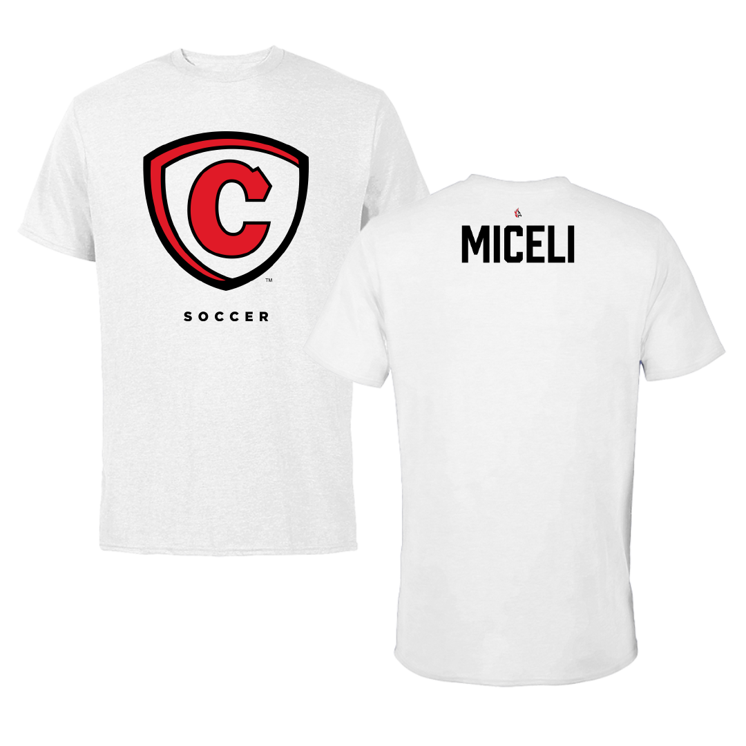 Carthage College Soccer White Tee - Theron Miceli