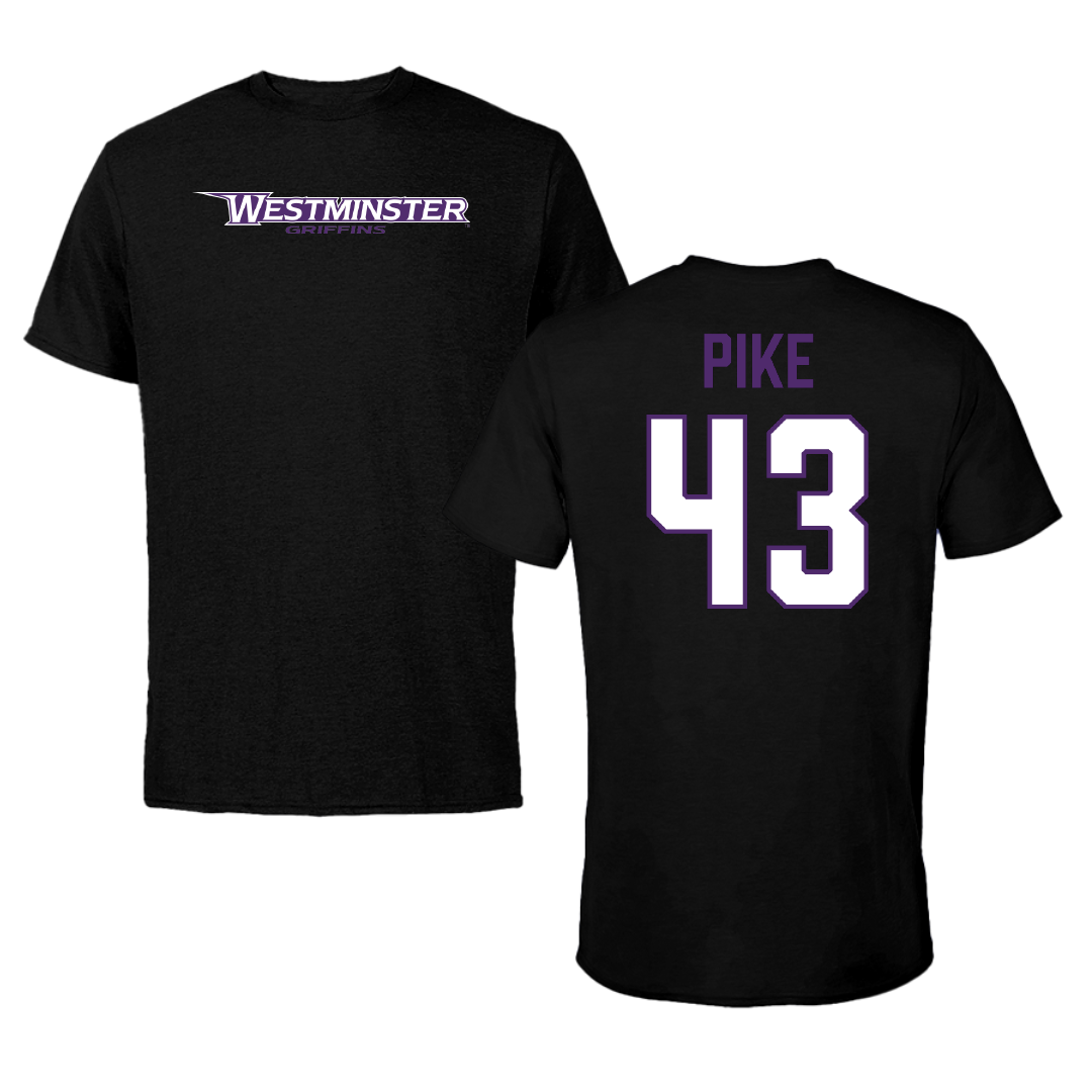 Westminster University (Utah) Basketball (W) Black Griffins Performance Tee - #43 Klowie Pike