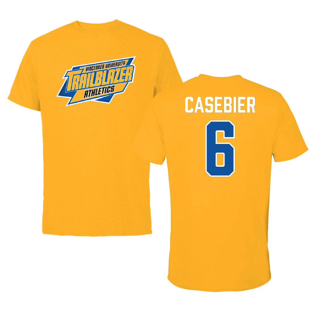 Vincennes University Baseball Gold Performance Tee - #6 Braden Casebier