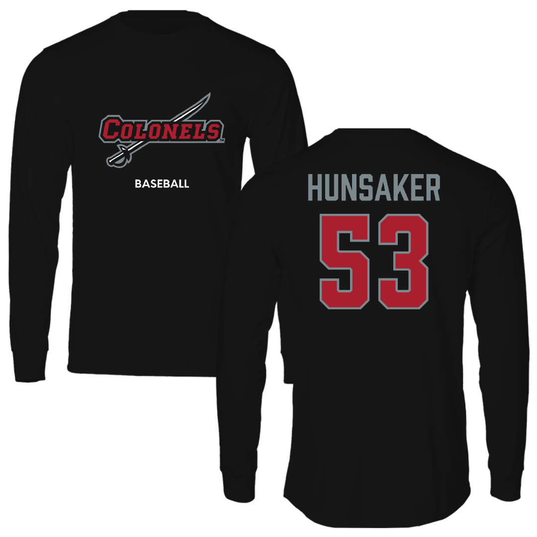 Nicholls State University Baseball Black Colonels Performance Long Sleeve - #53 Payton Hunsaker
