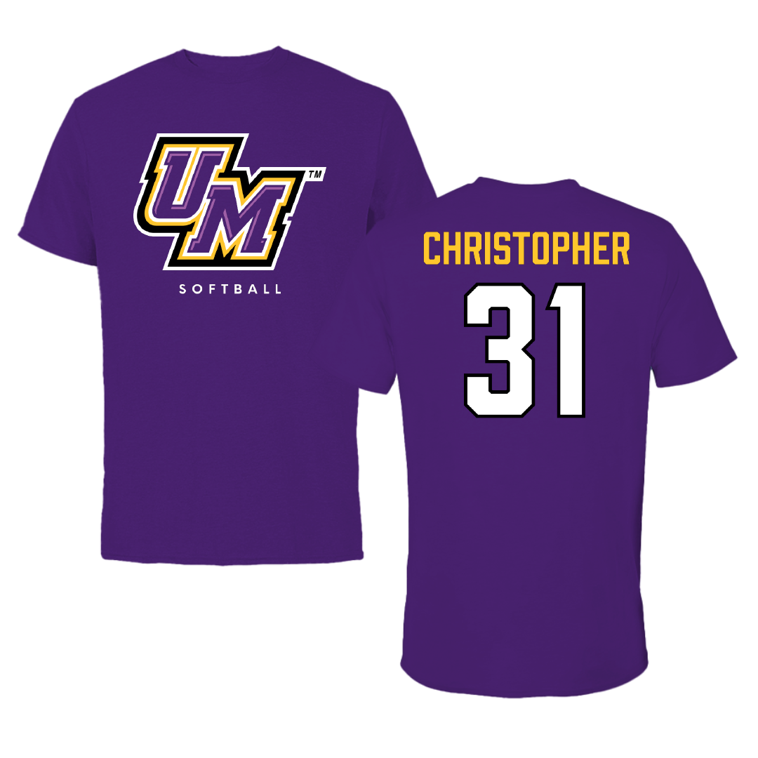 University of Montevallo Softball Royal Purple Performance Tee - #31 Kiley Christopher