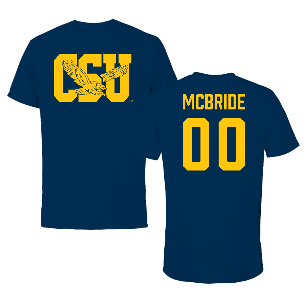 Coppin State University Basketball (W) Navy Performance Tee - #00 Paris McBride