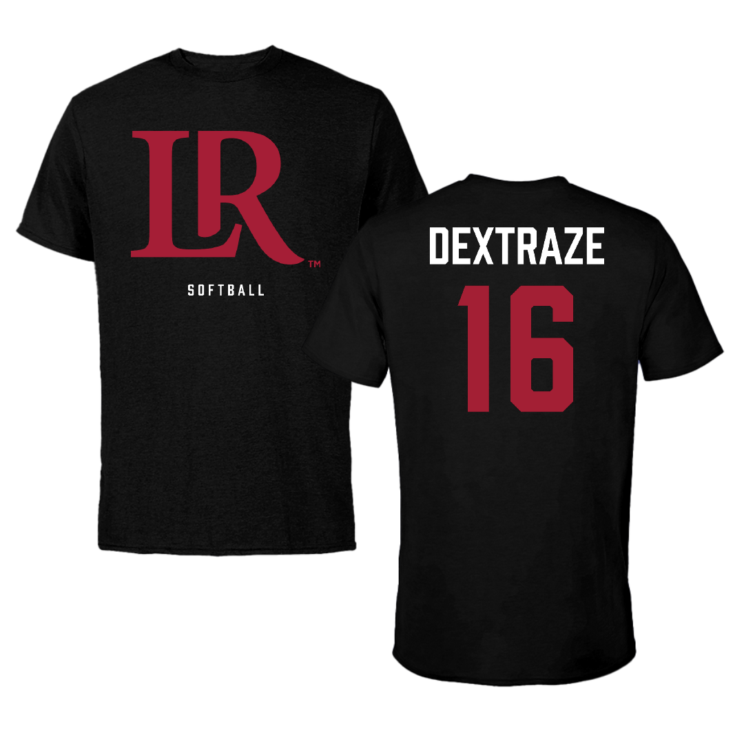 Lenoir-Rhyne University Softball Black Tee - #16 Kynlee Dextraze