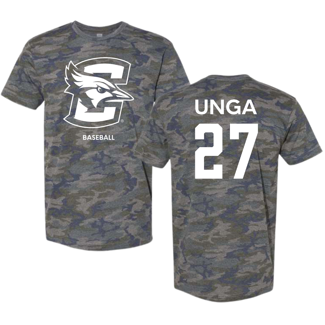 Creighton University Baseball Vintage Camo Tee - #27 Anthony Unga