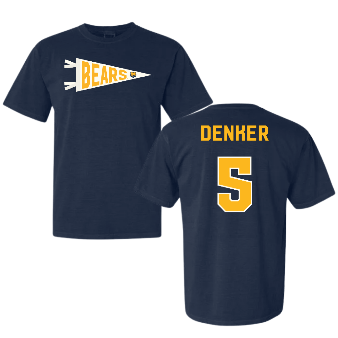 University of Northern Colorado Basketball Navy Pennant Comfort Colors Tee - #5 Quinn Denker