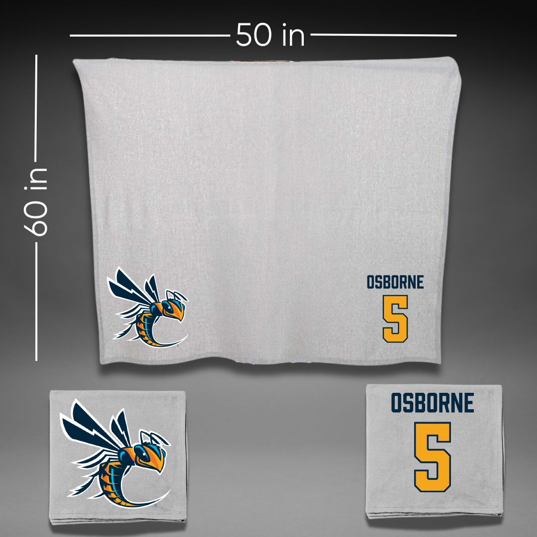 Cedarville University Basketball (M) Gray Blanket - #5 Gavin Osborne