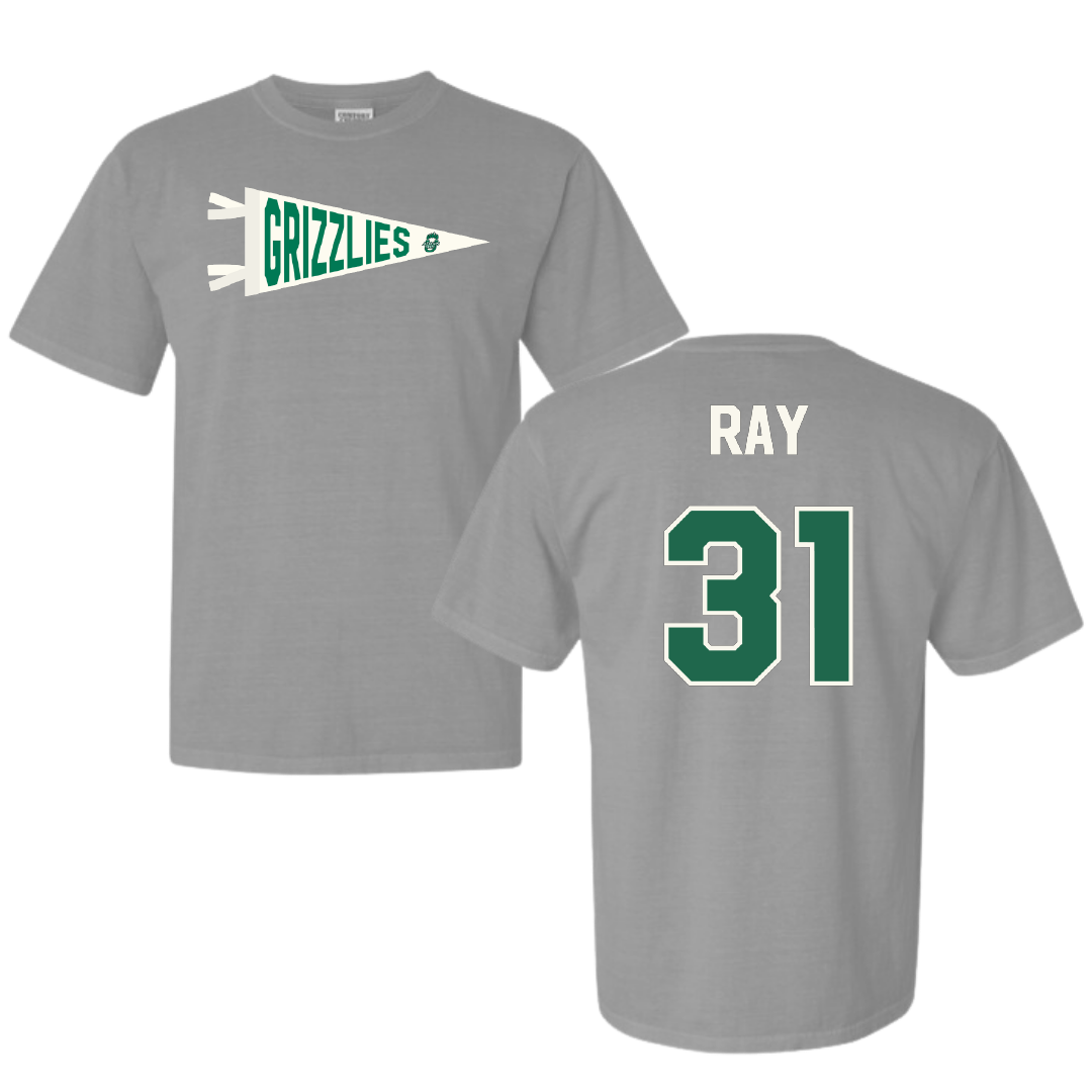 Adams State University Football Light Gray Pennant Comfort Colors Tee - #31 Zach Ray