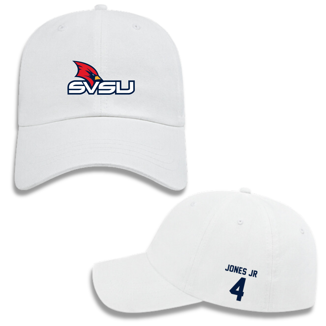 Saginaw Valley State University Football White Hat - #4 Jevon Jones Jr