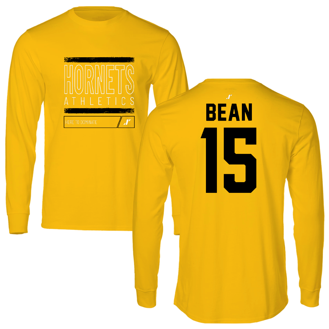 Alabama State University Football Gold Dominate Performance Long Sleeve - #15 Elijah Bean