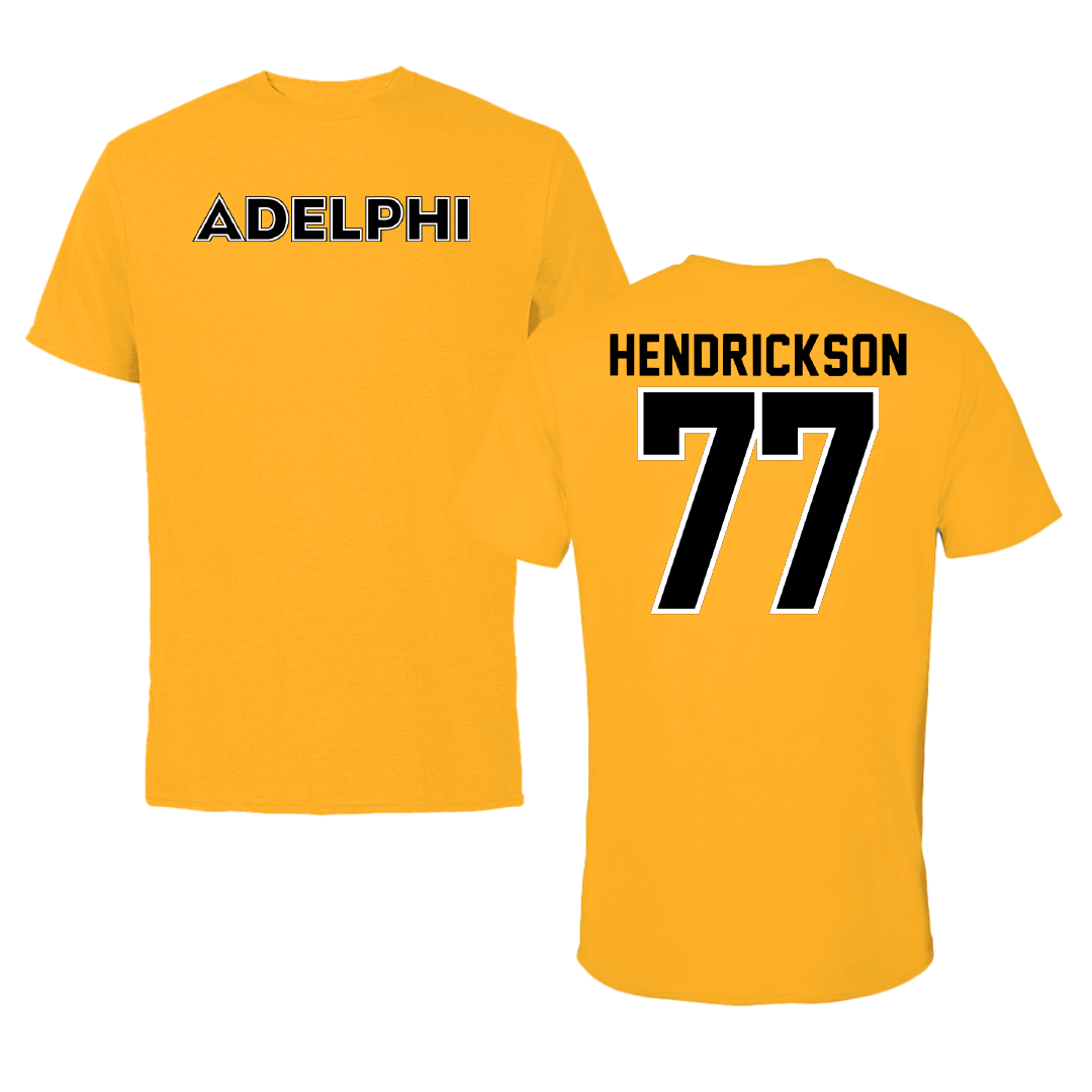 Adelphi University Lacrosse Gold Performance Tee - #77 Michael Hendrickson