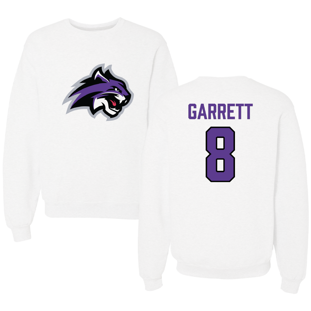 Wiley University Softball White Crewneck - #8 TEra Garrett