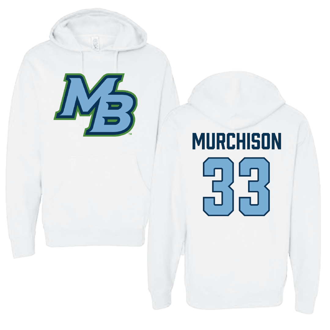 Cal State Monterey Bay Baseball White Hoodie - #33 Cole Murchison