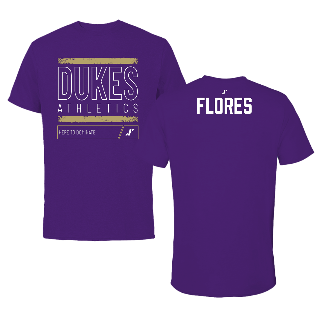 James Madison University Golf Purple Dominate Tee - Bella Flores