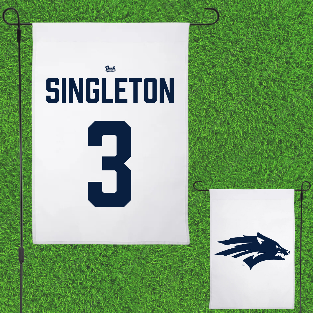 University of Nevada Volleyball White Garden Flag - #3 Kinsley Singleton