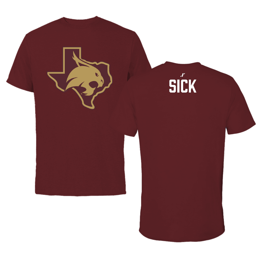Texas State University Cheer Maroon State Performance Tee - Sarah Sick