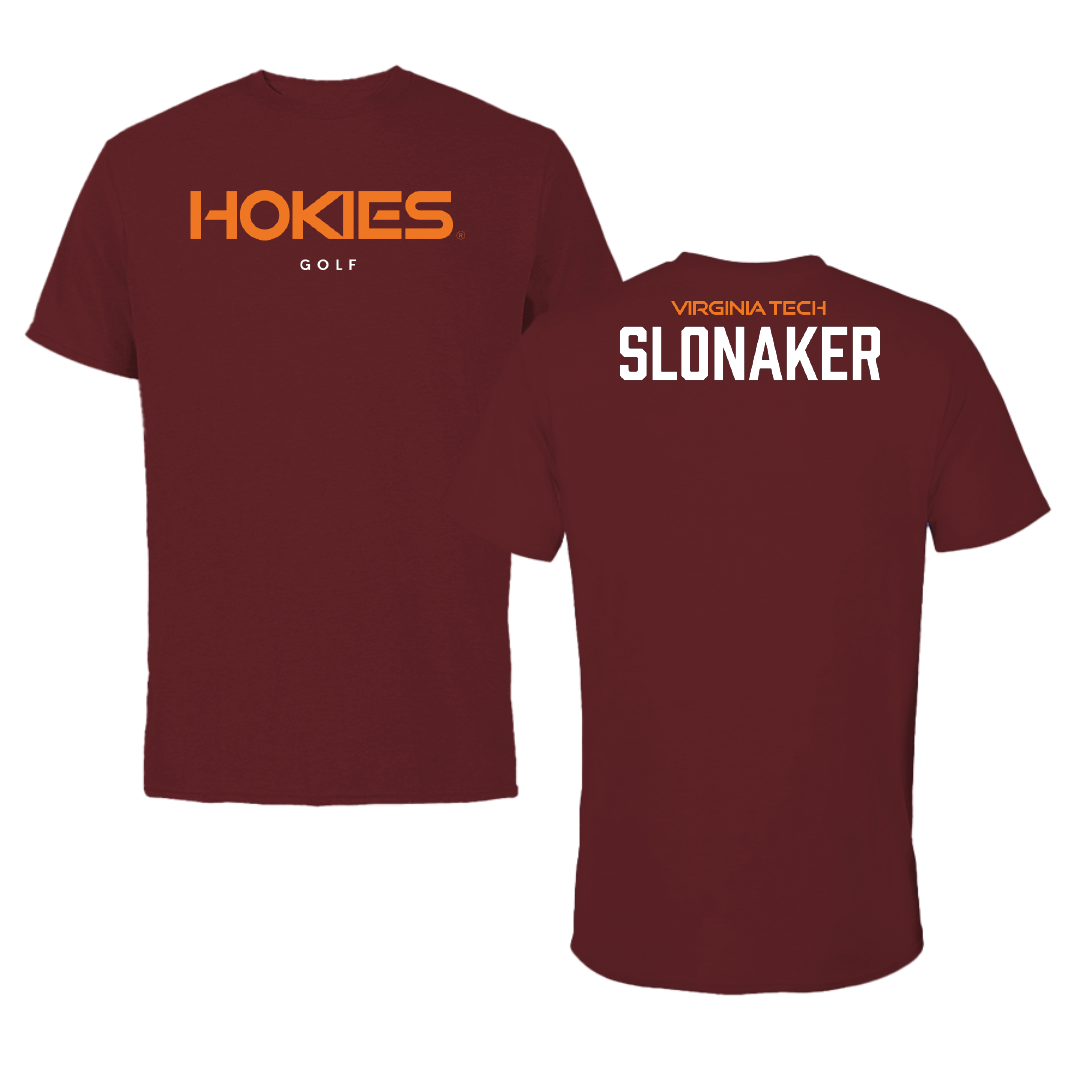 Virginia Tech Golf (M) Maroon Tee - Ryan Slonaker