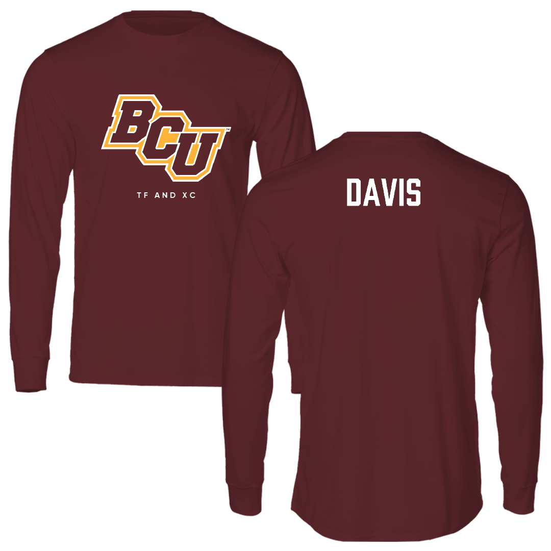 Bethune-Cookman University TF and XC Maroon Long Sleeve - Noël Davis