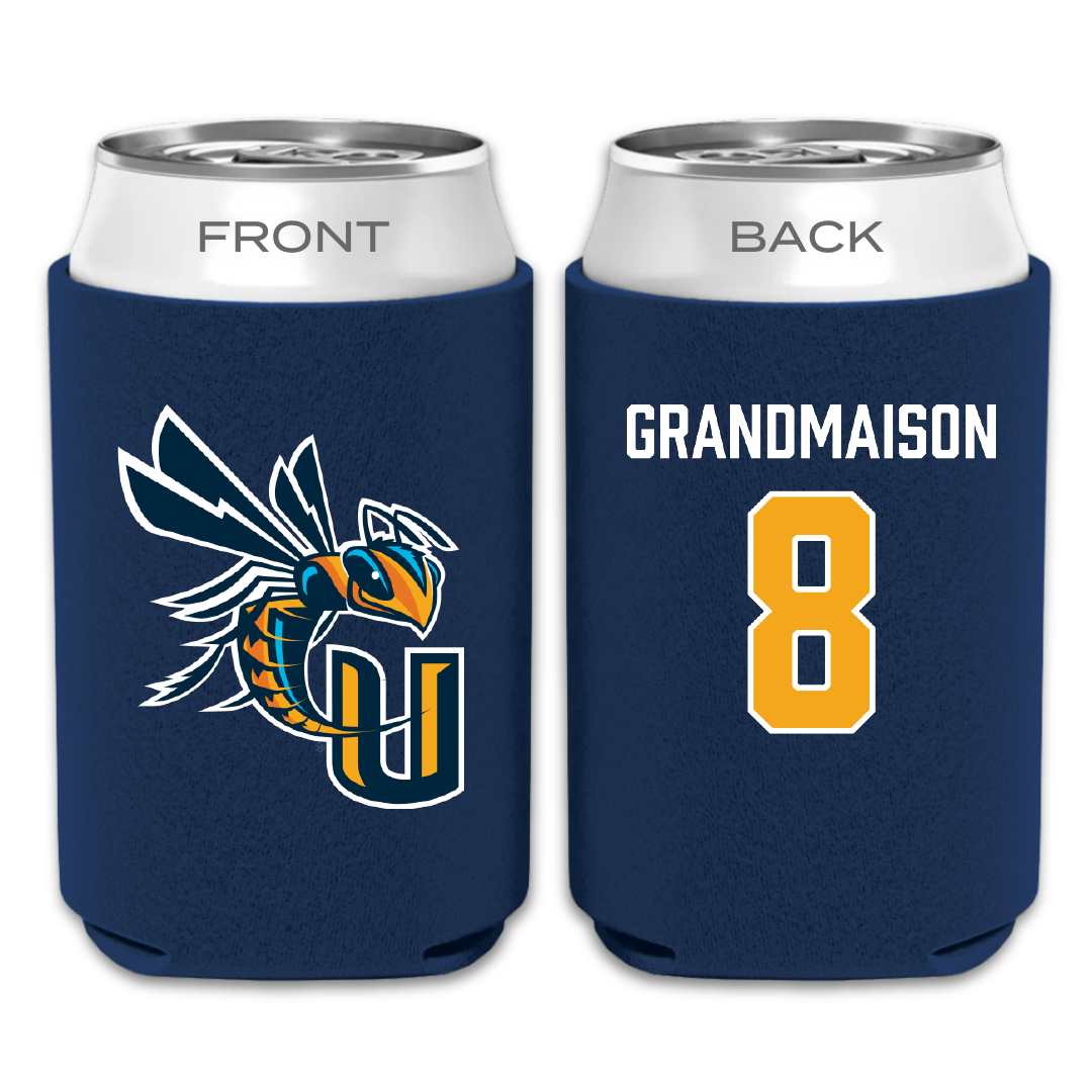 Cedarville University Baseball Navy Can Cooler - #8 Simon Grandmaison