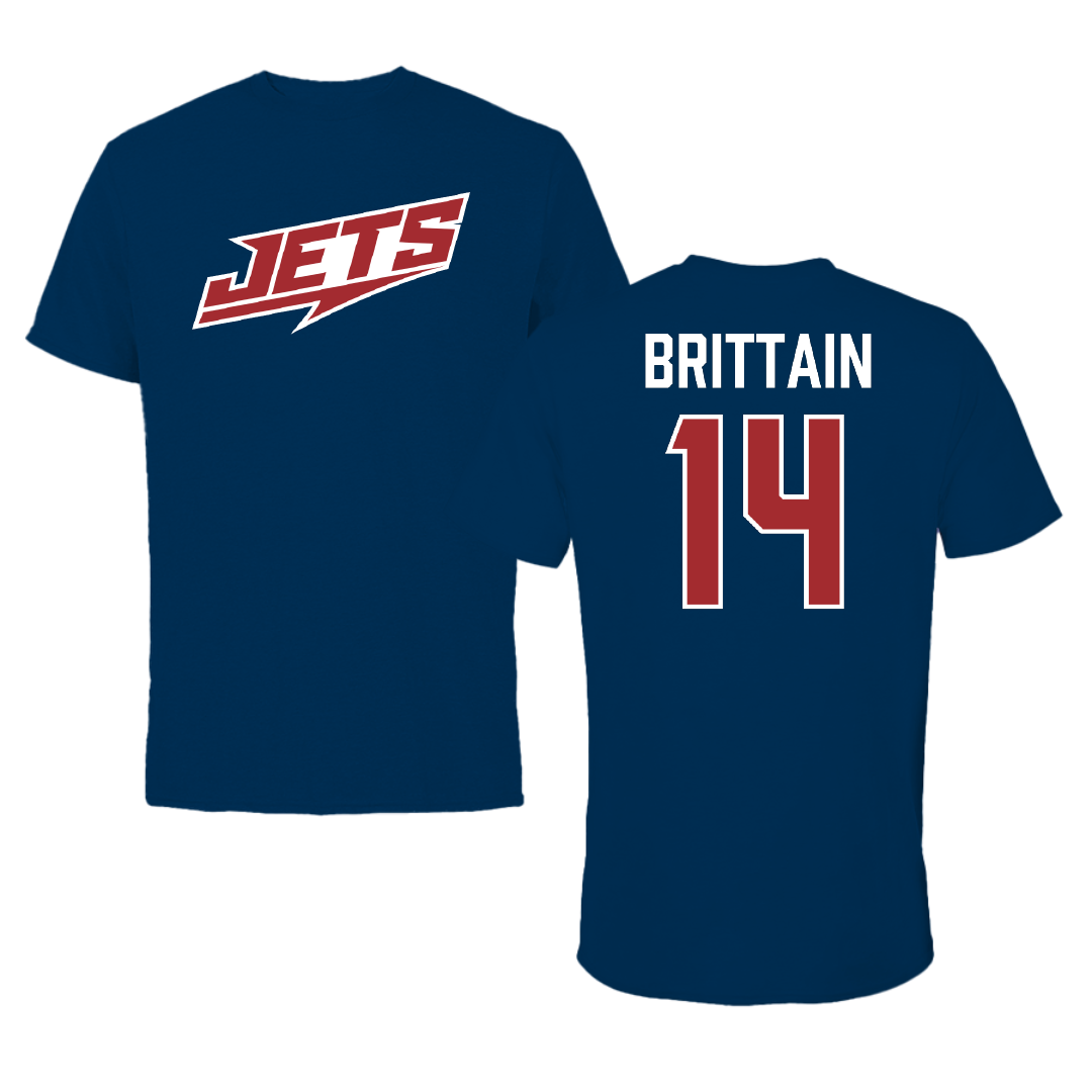 Newman University Baseball Navy Tee - #14 Rayne Brittain