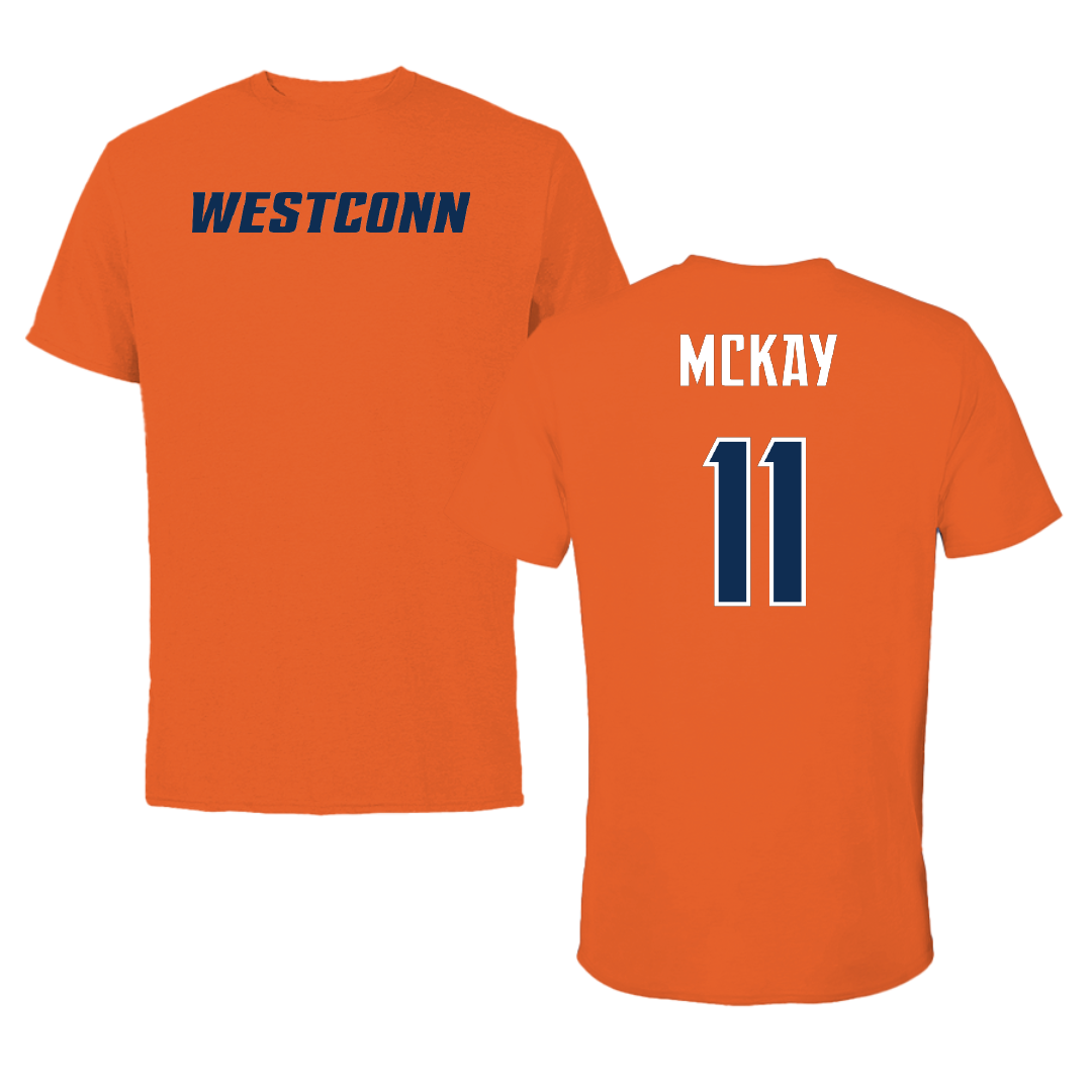 Western Connecticut State University Softball Orange Tee - #11 Brianne McKay