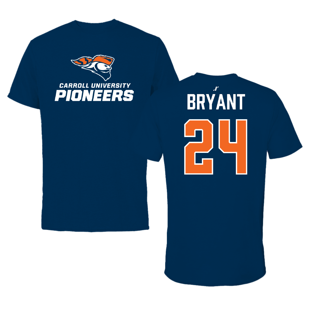 Carroll University Soccer (M) Navy Tee - #24 Espen Bryant