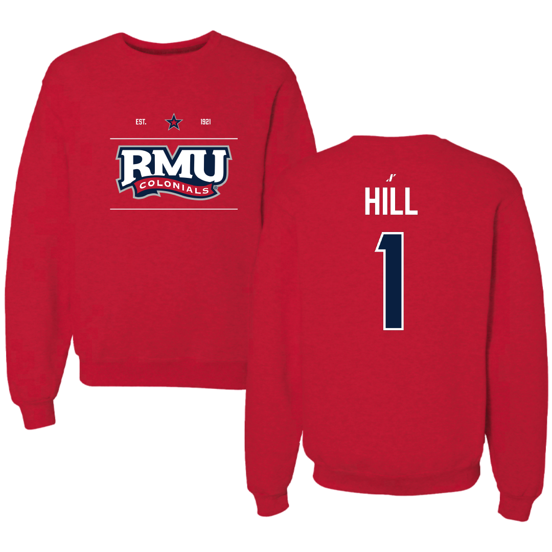 Robert Morris University Basketball (M) Red General Crewneck - #1 Josh Hill
