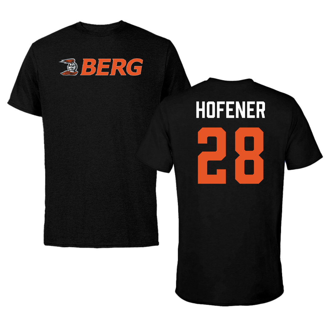 Heidelberg University Baseball Black Performance Tee - #28 Nick Hofener